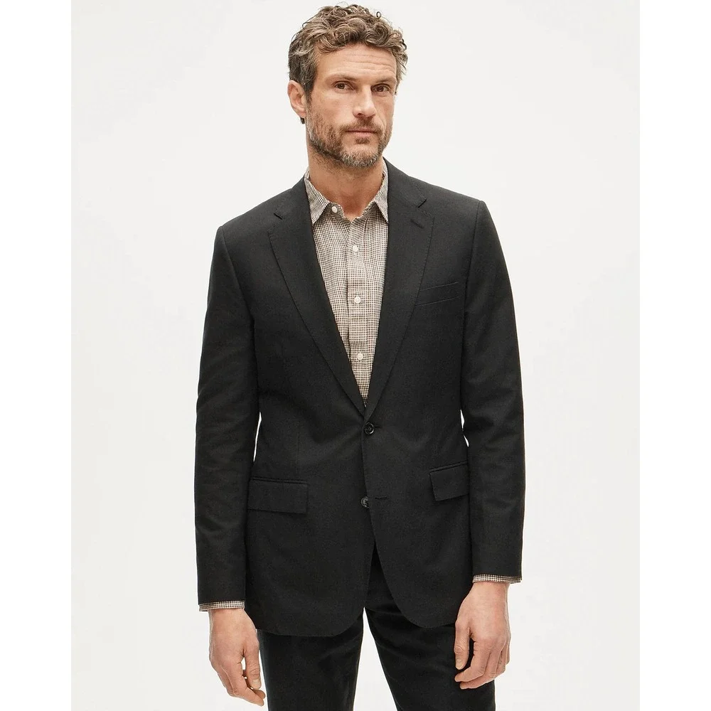 J.Crew Men 44R Ludlow Blazer Black Baird McNutt Irish Linen Cotton CQ523 NEW